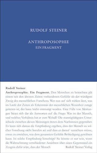 Anthroposophie: Ein Fragment aus dem Jahre 1910 (Rudolf Steiner Gesamtausgabe: Schriften und Vorträge)